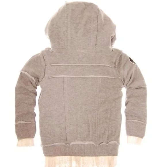 MINI SHATSU Puppy Lace Zip-Front Hoody